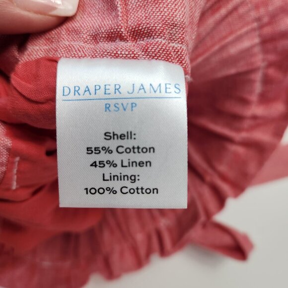 Draper James RSVP Women's Linen Blend Paperbag Short Lined Light Red XS - Picture 10 of 13